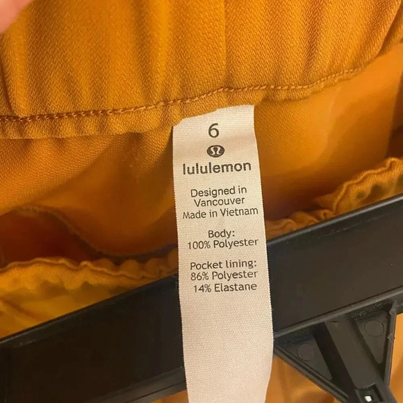 Lululemon On The Fly 7/8 Pant Fools Gold Size 6 - Picture 9 of 11